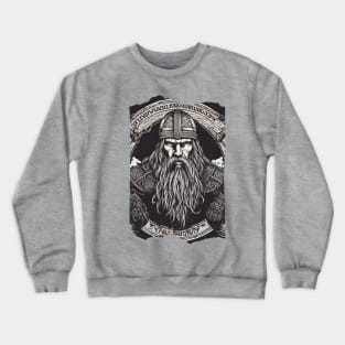 Norseman Glory Viking Beard Helmet Warrior Grey Crewneck Sweatshirt